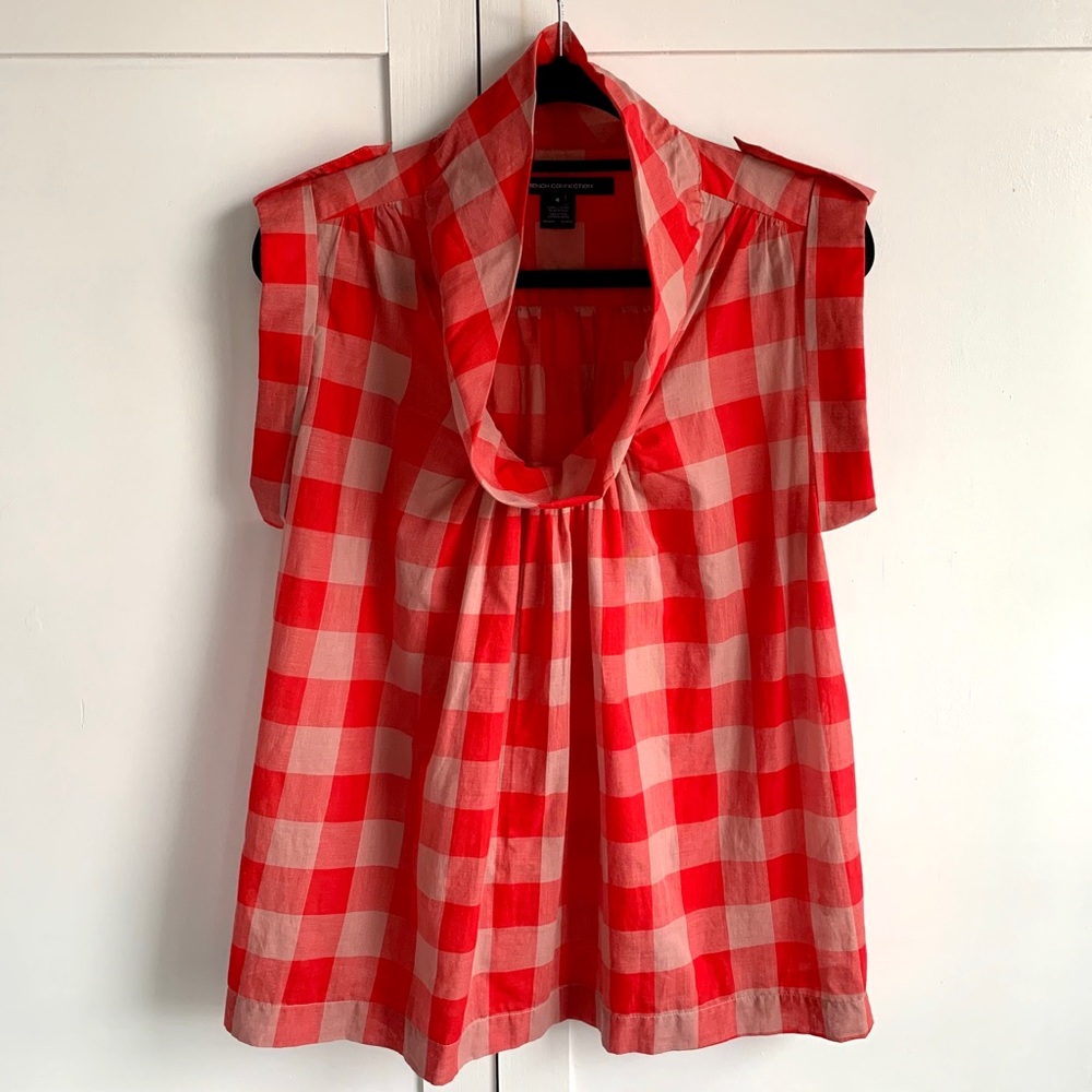 French Connection Check Top